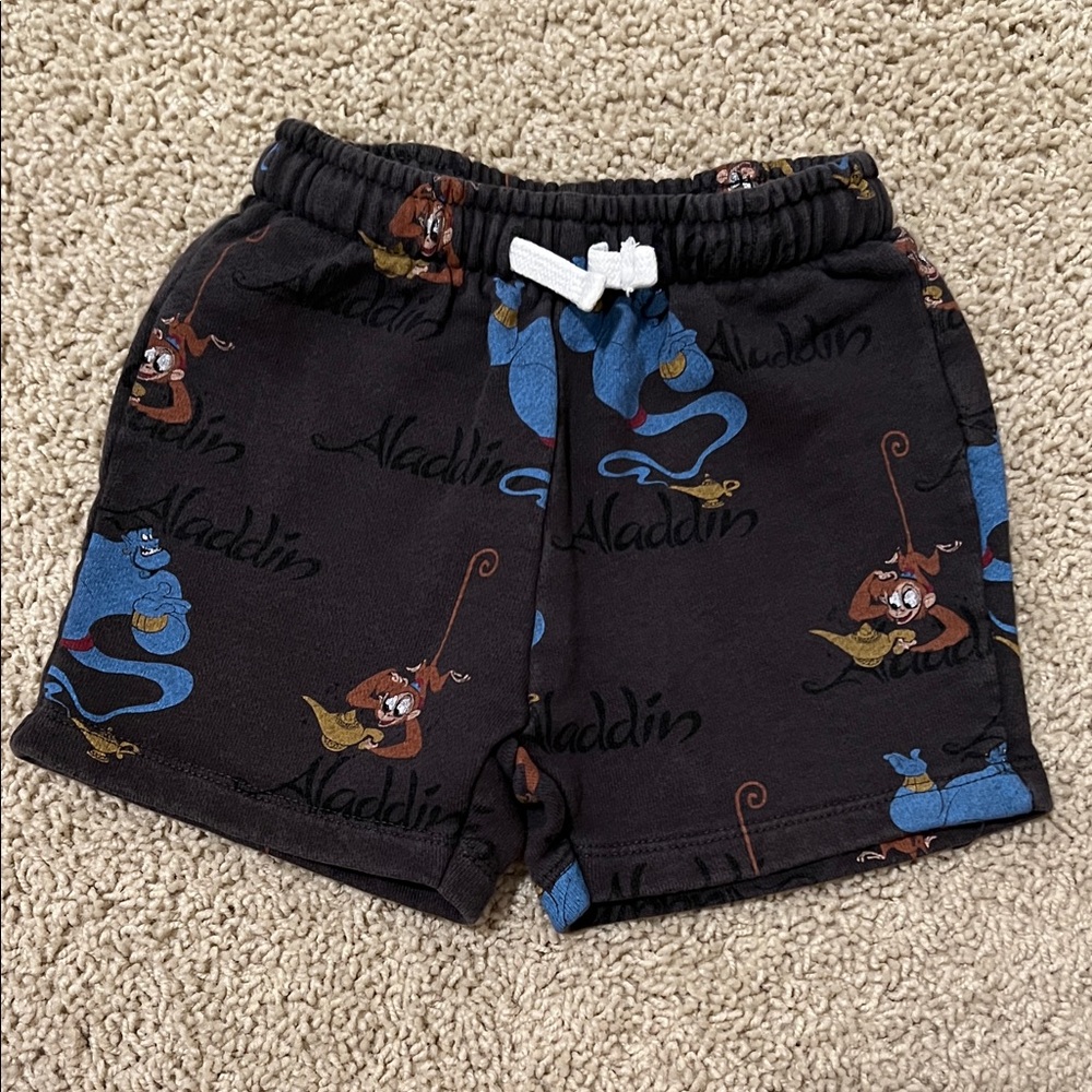 Disney Zara Aladdin toddler boy Shorts - Black and Blue